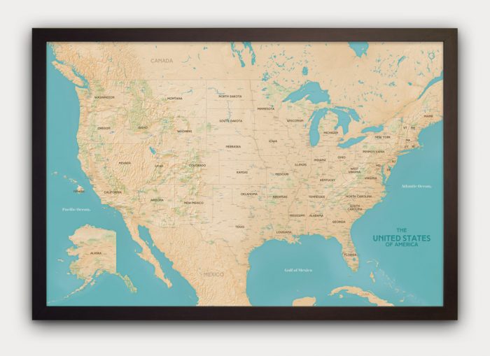 Usa Push Pin Map With National Parks - Designed By Map Republic